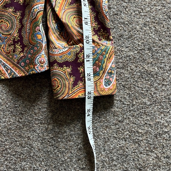 Lands End Colorful Paisley Button Down Long Sleeve Shirt Women 4 / S 100% Cotton - Picture 7 of 11